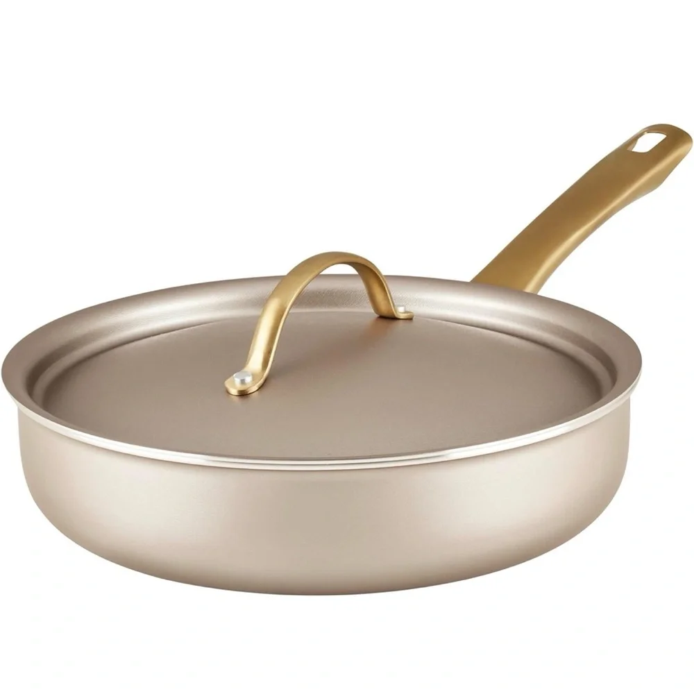 Farberware Radiant Nonstick Saute Pan with Lid 2.75 Quart Champagne See Pics NWT